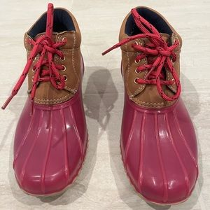 Tommy Hilfiiger Pink Rain boots size 7